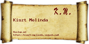 Kiszt Melinda névjegykártya