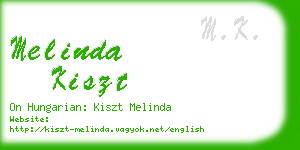 melinda kiszt business card